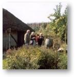 Besucher im Garten